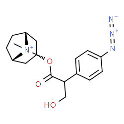 ChemSpider 2D Image | (3-endo)-3-{[2-(4-Azidophenyl)-3-hydroxypropanoyl]oxy}-8,8-dimethyl-8-azoniabicyclo[3.2.1]octane | C18H25N4O3