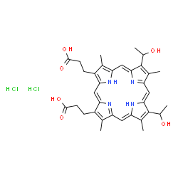 ChemSpider 2D Image | HEMATOPORPHYRIN DIHYDROCHLORIDE | C34H40Cl2N4O6