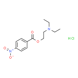 ChemSpider 2D Image | 2-(Diethylamino)ethyl 4-nitrobenzoate hydrochloride | C13H19ClN2O4