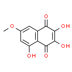ChemSpider 2D Image | 2,3,5-Trihydroxy-7-methoxy-1,4-naphthoquinone | C11H8O6