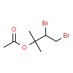 ChemSpider 2D Image | 3,4-Dibromo-2-methyl-2-butanyl acetate | C7H12Br2O2