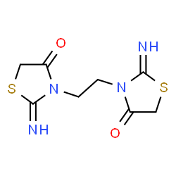 ChemSpider 2D Image | 3,3'-(1,2-Ethanediyl)bis(2-imino-1,3-thiazolidin-4-one) | C8H10N4O2S2