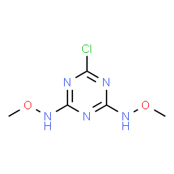 ChemSpider 2D Image | 6-Chloro-N,N'-dimethoxy-1,3,5-triazine-2,4-diamine | C5H8ClN5O2