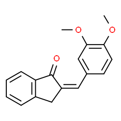 ChemSpider 2D Image | (2Z)-2-(3,4-Dimethoxybenzylidene)-1-indanone | C18H16O3