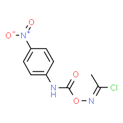 ChemSpider 2D Image | (1E)-N-{[(4-Nitrophenyl)carbamoyl]oxy}ethanimidoyl chloride | C9H8ClN3O4