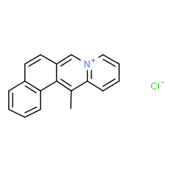 ChemSpider 2D Image | Naphtho[1,2-b]quinolizinium, 13-methyl-, chloride | C18H14ClN