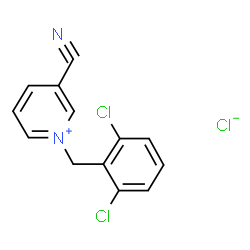 ChemSpider 2D Image | 3-Cyano-1-(2,6-dichlorobenzyl)pyridinium chloride | C13H9Cl3N2