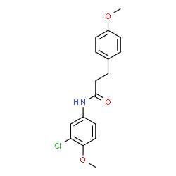 ChemSpider 2D Image | N-(3-Chloro-4-methoxyphenyl)-3-(4-methoxyphenyl)propanamide | C17H18ClNO3