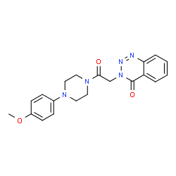 ChemSpider 2D Image | 3-{2-[4-(4-Methoxyphenyl)-1-piperazinyl]-2-oxoethyl}-1,2,3-benzotriazin-4(3H)-one | C20H21N5O3