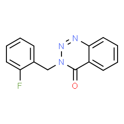 ChemSpider 2D Image | 3-(2-Fluorobenzyl)-1,2,3-benzotriazin-4(3H)-one | C14H10FN3O
