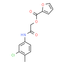 ChemSpider 2D Image | 2-[(3-Chloro-4-methylphenyl)amino]-2-oxoethyl 2-furoate | C14H12ClNO4