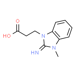 ChemSpider 2D Image | Propanoic acid, 3-(2,3-dihydro-2-imino-3-methyl-1-benzimidazolyl)- | C11H13N3O2