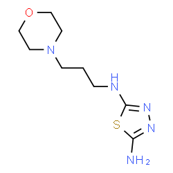 ChemSpider 2D Image | N-[3-(4-Morpholinyl)propyl]-1,3,4-thiadiazole-2,5-diamine | C9H17N5OS