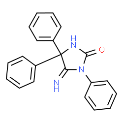 ChemSpider 2D Image | 5-Imino-1,4,4-triphenyl-2-imidazolidinone | C21H17N3O