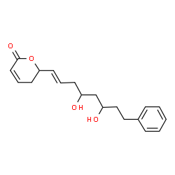 ChemSpider 2D Image | 6-(4,6-Dihydroxy-8-phenyl-oct-1-enyl)-5,6-dihydro-pyran-2-one | C19H24O4