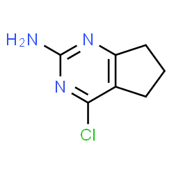 ChemSpider 2D Image | 4-chloro-5H,6H,7H-cyclopenta[d]pyrimidin-2-amine | C7H8ClN3