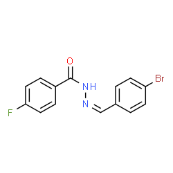 ChemSpider 2D Image | N'-[(Z)-(4-Bromophenyl)methylene]-4-fluorobenzohydrazide | C14H10BrFN2O