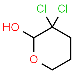 ChemSpider 2D Image | 3,3-Dichlorotetrahydro-2H-pyran-2-ol | C5H8Cl2O2