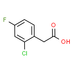 ChemSpider 2D Image | 2-Chloro-4-fluorophenylacetic acid | C8H6ClFO2