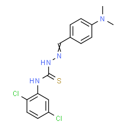 ChemSpider 2D Image | N-(2,5-Dichlorophenyl)-2-[4-(dimethylamino)benzylidene]hydrazinecarbothioamide | C16H16Cl2N4S