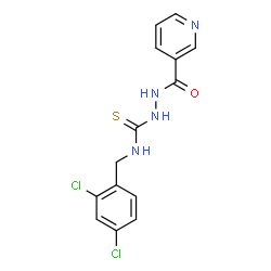 ChemSpider 2D Image | N-(2,4-Dichlorobenzyl)-2-(3-pyridinylcarbonyl)hydrazinecarbothioamide | C14H12Cl2N4OS