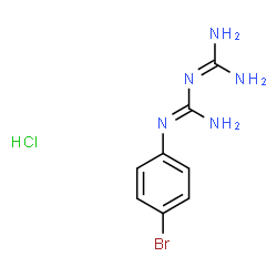 ChemSpider 2D Image | 1-(4-Bromophenyl)biguanide hydrochloride | C8H11BrClN5