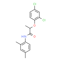 ChemSpider 2D Image | 2-(2,4-Dichlorophenoxy)-N-(2,4-dimethylphenyl)propanamide | C17H17Cl2NO2
