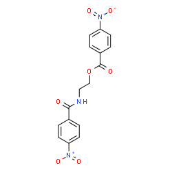 ChemSpider 2D Image | 2-[(4-Nitrobenzoyl)amino]ethyl 4-nitrobenzoate | C16H13N3O7