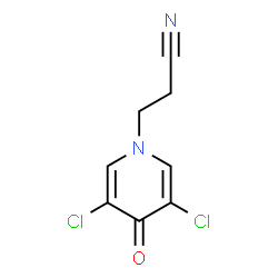 ChemSpider 2D Image | 3-(3,5-Dichloro-4-oxo-1(4H)-pyridinyl)propanenitrile | C8H6Cl2N2O