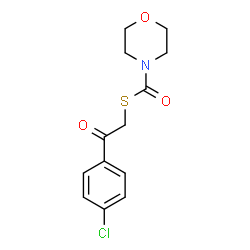 ChemSpider 2D Image | 2-(4-chlorophenyl)-2-oxoethyl morpholine-4-carbothioate | C13H14ClNO3S