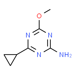 ChemSpider 2D Image | 4-Cyclopropyl-6-methoxy-1,3,5-triazin-2-amine | C7H10N4O
