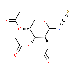 ChemSpider 2D Image | 2,3,4-Tri-O-acetyl-N-(thioxomethylene)-D-arabinopyranosylamine | C12H15NO7S