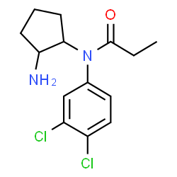 ChemSpider 2D Image | N-(2-Aminocyclopentyl)-N-(3,4-dichlorophenyl)propanamide | C14H18Cl2N2O