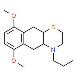 ChemSpider 2D Image | 6,9-Dimethoxy-4-propyl-3,4,4a,5,10,10a-hexahydro-2H-naphtho[2,3-b][1,4]thiazine | C17H25NO2S