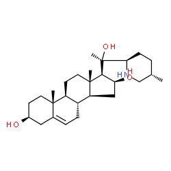 ChemSpider 2D Image | 16,28-Secosolanid-5-ene-3,16,20-triol, (3beta,16beta)- | C27H45NO3