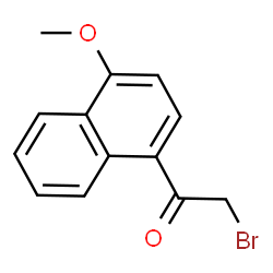 ChemSpider 2D Image | 2-Bromo-1-(4-methoxy-1-naphthyl)ethanone | C13H11BrO2