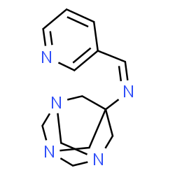 ChemSpider 2D Image | (Z)-1-(3-Pyridinyl)-N-(1,3,5-triazatricyclo[3.3.1.1~3,7~]dec-7-yl)methanimine | C13H17N5