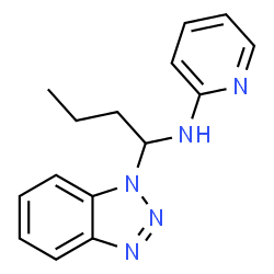 ChemSpider 2D Image | N-[1-(1H-Benzotriazol-1-yl)butyl]-2-pyridinamine | C15H17N5