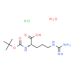 ChemSpider 2D Image | N-Boc-L-arginine hydrochloride monohydrate | C11H25ClN4O5