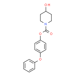ChemSpider 2D Image | 4-Phenoxyphenyl 4-hydroxy-1-piperidinecarboxylate | C18H19NO4