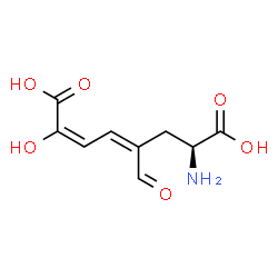 ChemSpider 2D Image | 5-(L-Alanin-3-yl)-2-hydroxy-cis,cis-muconate 6-semialdehyde | C9H11NO6