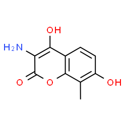 ChemSpider 2D Image | 3-Amino-4,7-dihydroxy-8-methylcoumarin | C10H9NO4
