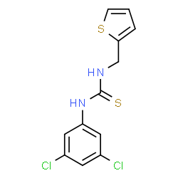 ChemSpider 2D Image | 1-(3,5-Dichlorophenyl)-3-(2-thienylmethyl)thiourea | C12H10Cl2N2S2
