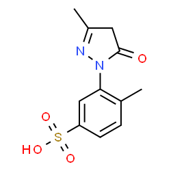 ChemSpider 2D Image | 3-(4,5-Dihydro-3-methyl-5-oxo-1H-pyrazol-1-yl)-4-methylbenzenesulfonic acid | C11H12N2O4S