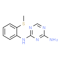 ChemSpider 2D Image | N2-[2-(methylthio)phenyl]-1,3,5-triazine-2,4-diamine | C10H11N5S