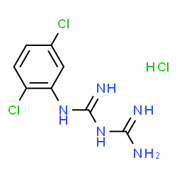 ChemSpider 2D Image | 1-(2,5-DICHLOROPHENYL)BIGUANIDE HYDROCHLORIDE | C8H10Cl3N5