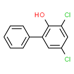 ChemSpider 2D Image | 3,5-Dichloro-2-biphenylol | C12H8Cl2O