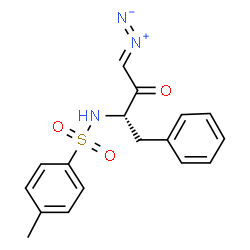 ChemSpider 2D Image | N-[(2S)-4-Diazo-3-oxo-1-phenyl-2-butanyl]-4-methylbenzenesulfonamide | C17H17N3O3S