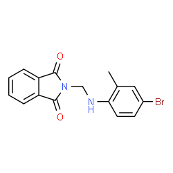 ChemSpider 2D Image | 2-[(4-bromo-2-methylanilino)methyl]isoindoline-1,3-dione | C16H13BrN2O2