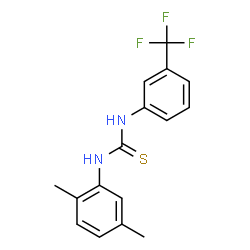 ChemSpider 2D Image | 1-(2,5-Dimethylphenyl)-3-[3-(trifluoromethyl)phenyl]thiourea | C16H15F3N2S